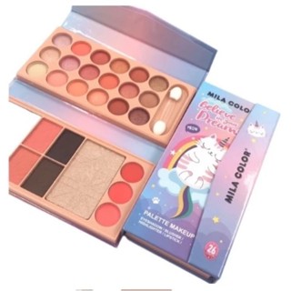 MILA COLOR EYESHADOW MC5057 พาเลทแต่งตากระเป๋า ลายแมว พกพาสะ…