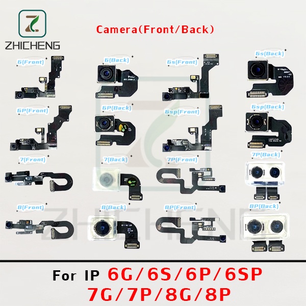 ด้านหน้าและด้านหลังกล้องด้านหลังสําหรับ iphone 6G 6s 6plus 6splus 7G 7Plus 8G 8plus ซ่อมเลนส์หลัก Fl
