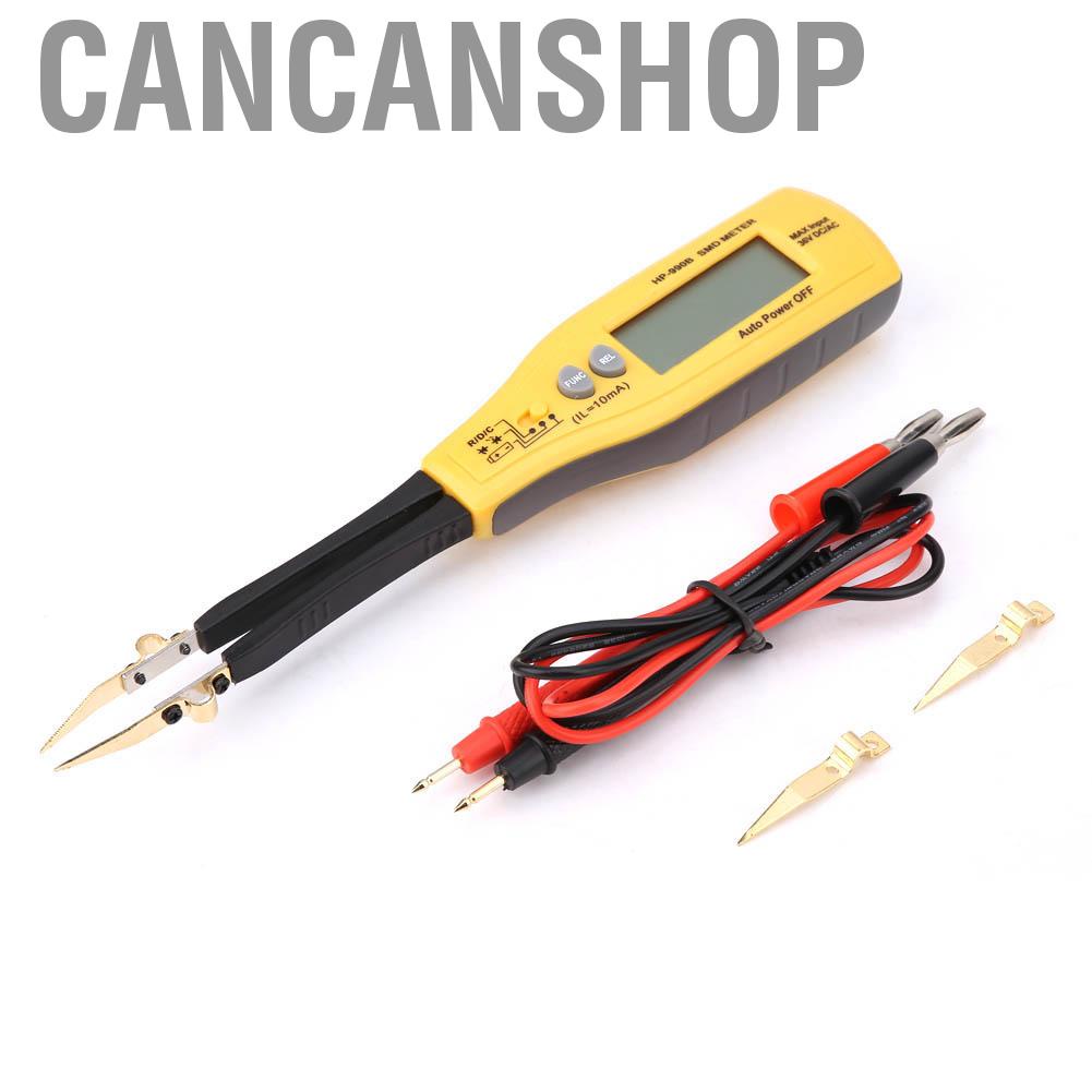 Cancanshop Auto Range SMD Meter 2MA Test Current เครื่องทดสอบตัวเก็บประจุตัวต้านทาน 4000 นับ E5M5 (ไ