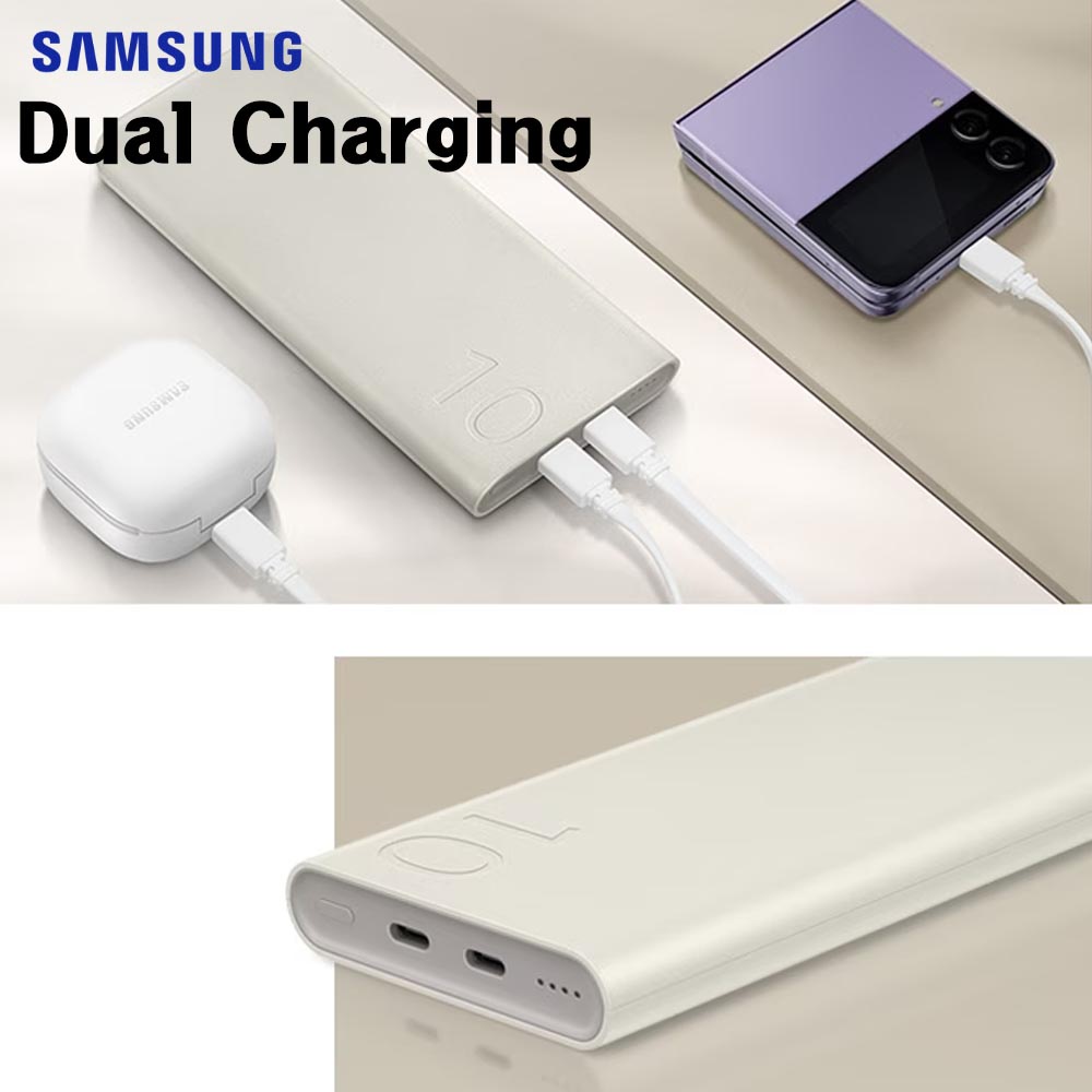 SAMSUNG EB-P3400 Dual Charging 25W Portable Battery Slim Fast Charger Korea
