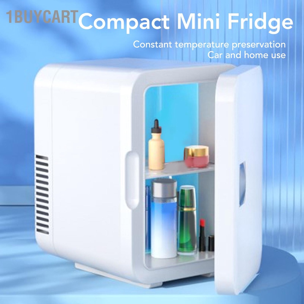 1Buycart ตู้เย็นขนาดเล็ก 6L USB แบบพกพา Cooler อุ่นตู้เย็นส่วนบุคคลสำหรับผลิตภัณฑ์บำรุงผิวเครื่องดื่มอาหารยารถโฮมออฟฟิศ