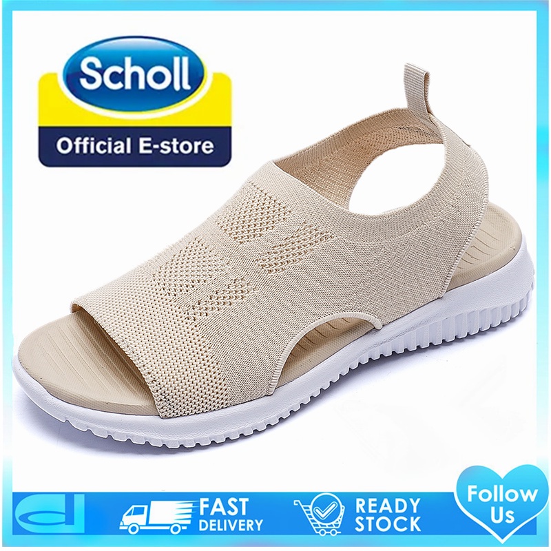 Scholl รองเท้าผู้หญิง scholl scholl scholl รองเท้าแตะชายหาดแบนผู้หญิง scholl Slides รองเท้า scholl ผ