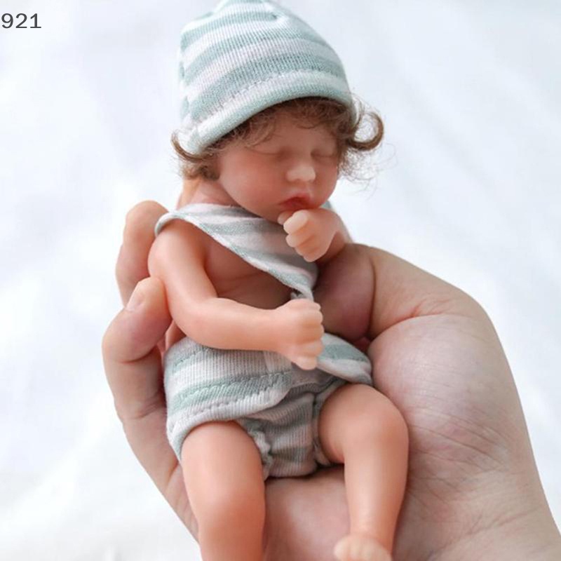 Yueyanaaa ตุ๊กตาเด็กทารกแรกเกิด ซิลิโคน เสมือนจริง ขนาดเล็ก 15 ซม.