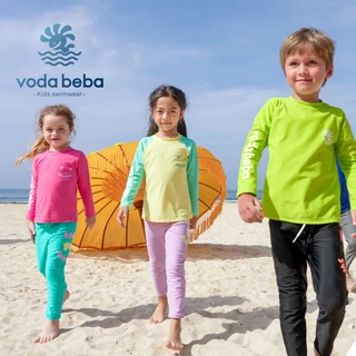 VODA BEBA ชุดว่ายน้ําแขนยาว แยกส่วน และกางเกงว่ายน้ํา สําหรับเด็กผู้ชาย และเด็กผู้หญิงชุดว่ายน้ำชุดน้ำผู้หญิง กันแดดแขนยาวแบบแยกชิ้นสำหรับชายและหญิงกางเกงน้ำหญิ ไปทะเลเด็ก