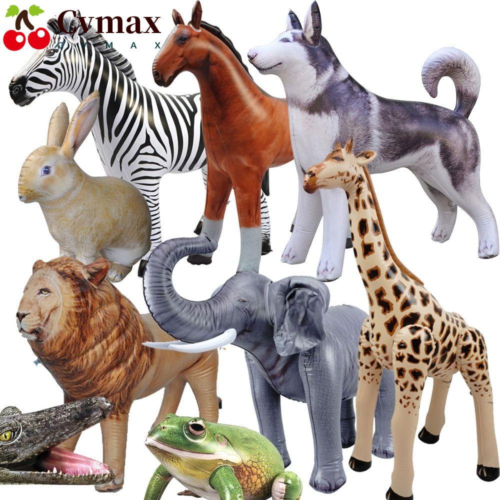 Cvmax สัตว์จําลอง| ลูกโป่งเป่าลม รูปสัตว์ป่า ขนาดใหญ่ ของเล่นปาร์ตี้วันเกิด DIY