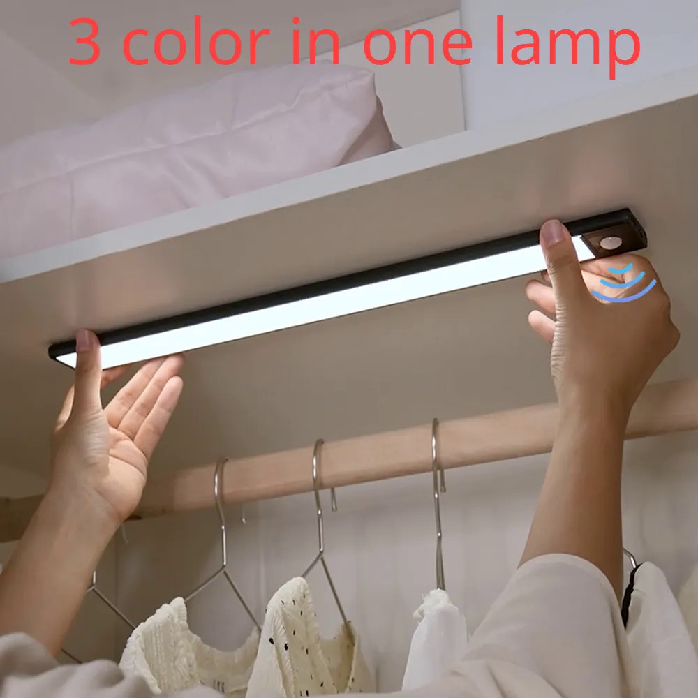 LED Night Light Motion Sensor Light Wireless USB led Cabinet Night Wardrobe Lamp For Kitchen Cabinet Bedroom Wardrobe Se