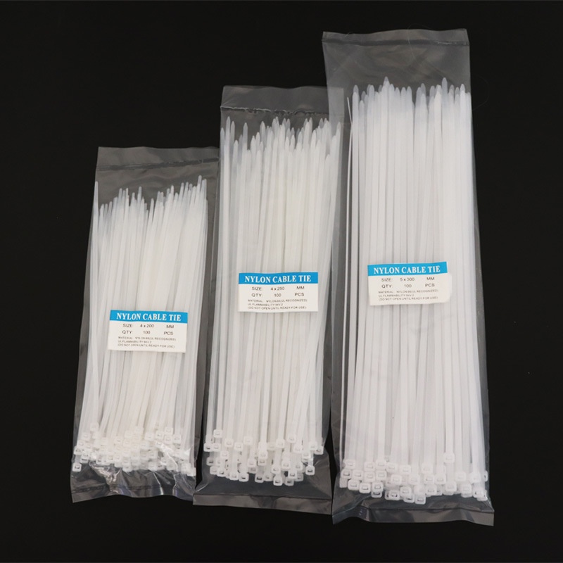 สายรัดเคเบิ้ลไทร์ Nylon Cable Tie หนวดกุ้ง สีขาว สายรัดสายไฟ