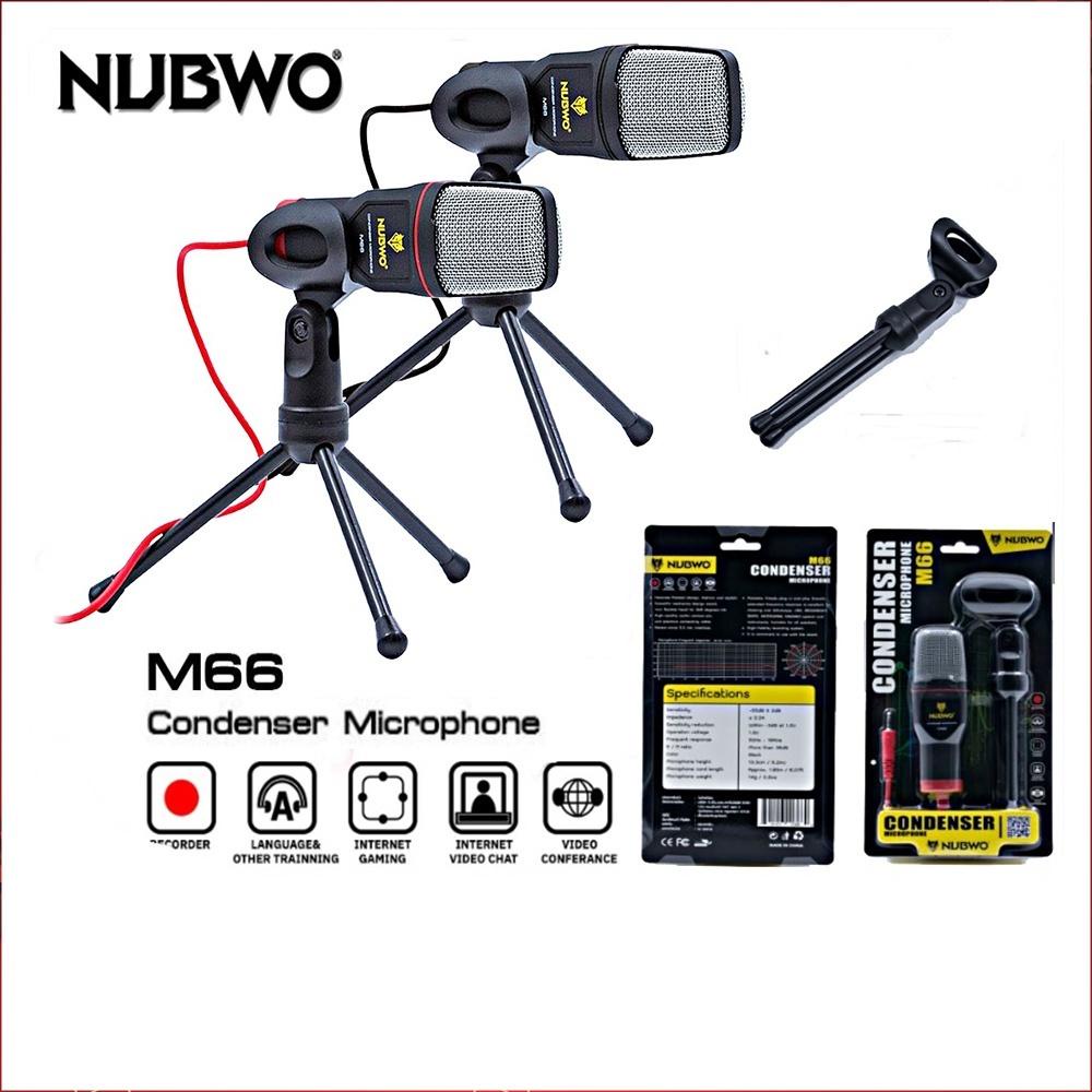 ไมโครโฟนอัดเสียง ไมค์คอนเดนเซอร์ NUBWO CONDENSER MICROPHONE รุ่น M66