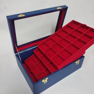 กล่องใส่พระ3ชั้น54องค์ ฟรีกล่องเล็ก 1ใบ มี2ขนาด ปกติและช่องใ…