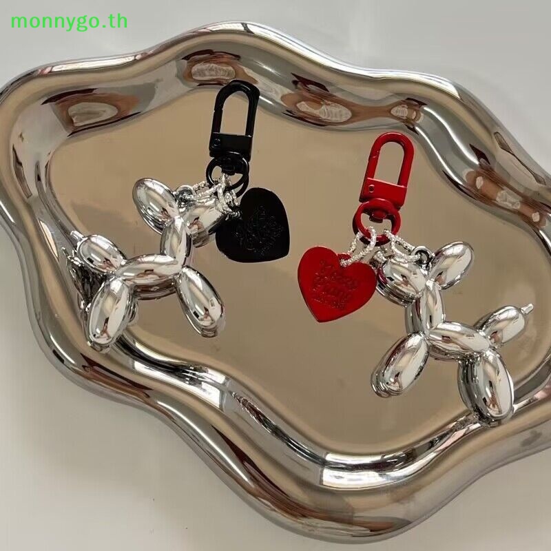 Monnygo แฟชั ่ นพวงกุญแจ Punk Heart บอลลูนสุนัขพวงกุญแจสําหรับผู ้ หญิงกระเป ๋ าจี ้ เครื ่ องประดับ Trinket สาวรถ Key Chain TH