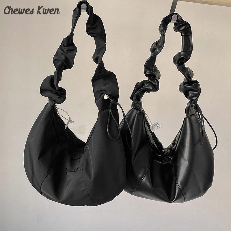Chewes KWEN กระเป๋าสะพายไหล่ ผ้าไนล่อน ขนาดใหญ่ จุของได้เยอะ แบบเรียบง่าย สําหรับผู้หญิง