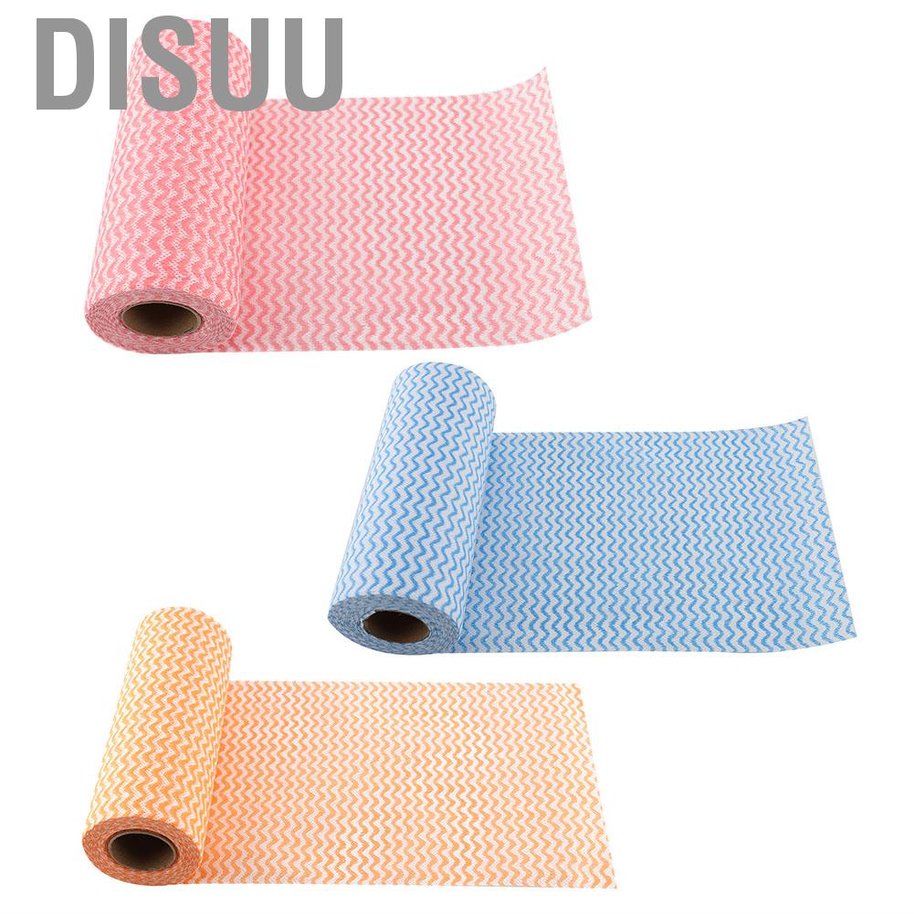 Disuu 50pcs Dish Cloth Disposable Non-stick Oil Non-woven Fabric Duster Convenient Hand Towel Kitchen Accessories