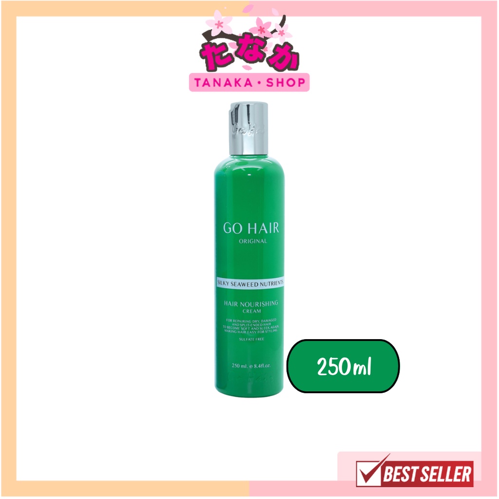 Go Hair Silky Seaweed โกแฮร์ สาหร่ายทะเล บำรุงผม ผมเสีย ขวดเขียว 250ml.
