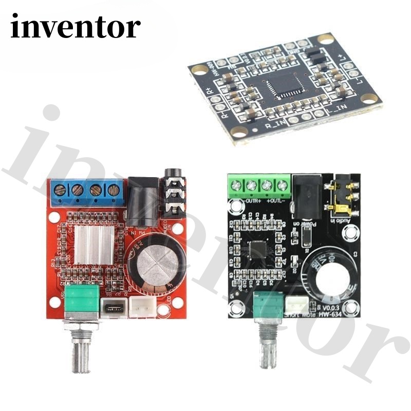 บอร์ดขยายเสียงสเตอริโอ 10W+10W 12V Mini Hi-Fi PAM8610 2X10W Dual Channel D Class