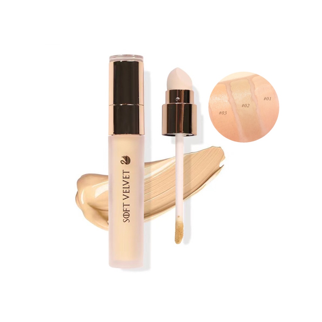 ของแท้·ส่งด่วน·ถูก Nee Cara Soft Velvet Liquid Concealer #N334 : นีคาร่า ซอฟท์ เวลเว็ท ลิควิด คอนซีลเลอร์ x 1 dayse