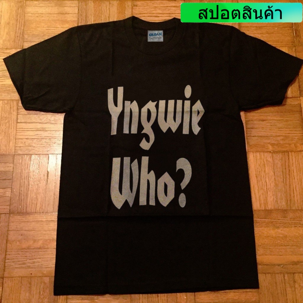 อ่อนนุ่ม 6 [S-5XL] ราคาต่ำสุด!!Nbf3f23r97r เสื้อยืด ผ้าฝ้าย พิมพ์ลายกีตาร์ Yngwie J Malmsn ER66WR203