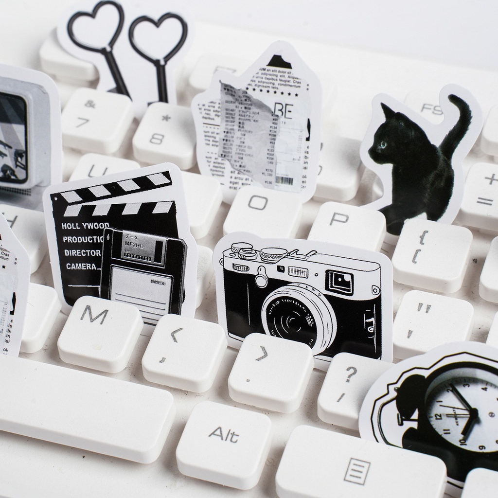 46 ชิ ้ นน ่ ารักแมวสติกเกอร ์ สําหรับ Scrapbooking Journaling Diary Planners Collage Envelope Art หัตถกรรม DIY ตกแต ่ ง