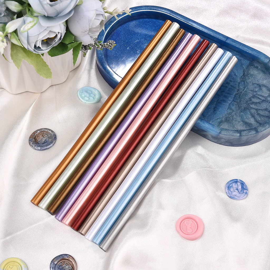 5 ชิ้นสติ๊กเกอร์กาวร้อนละลาย DIY ขี้ผึ้งปิดผนึกสติ๊กเกอร์กาวร้อนละลายปืนขี้ผึ้งปิดผนึกงานแต่งงานเชิญตกแต่ง - รูปที่ 3