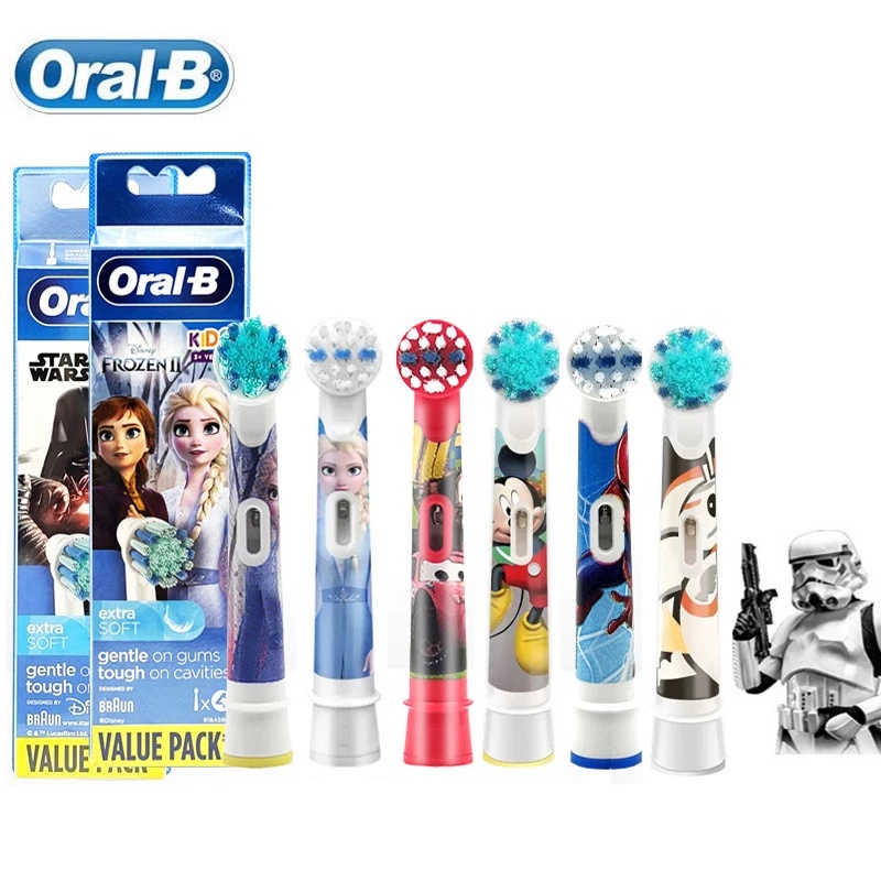 Oral B Kids หัวแปรงทดแทนนุ่มพิเศษ Featuring 2/4 นับ สําหรับเด็ก 3+