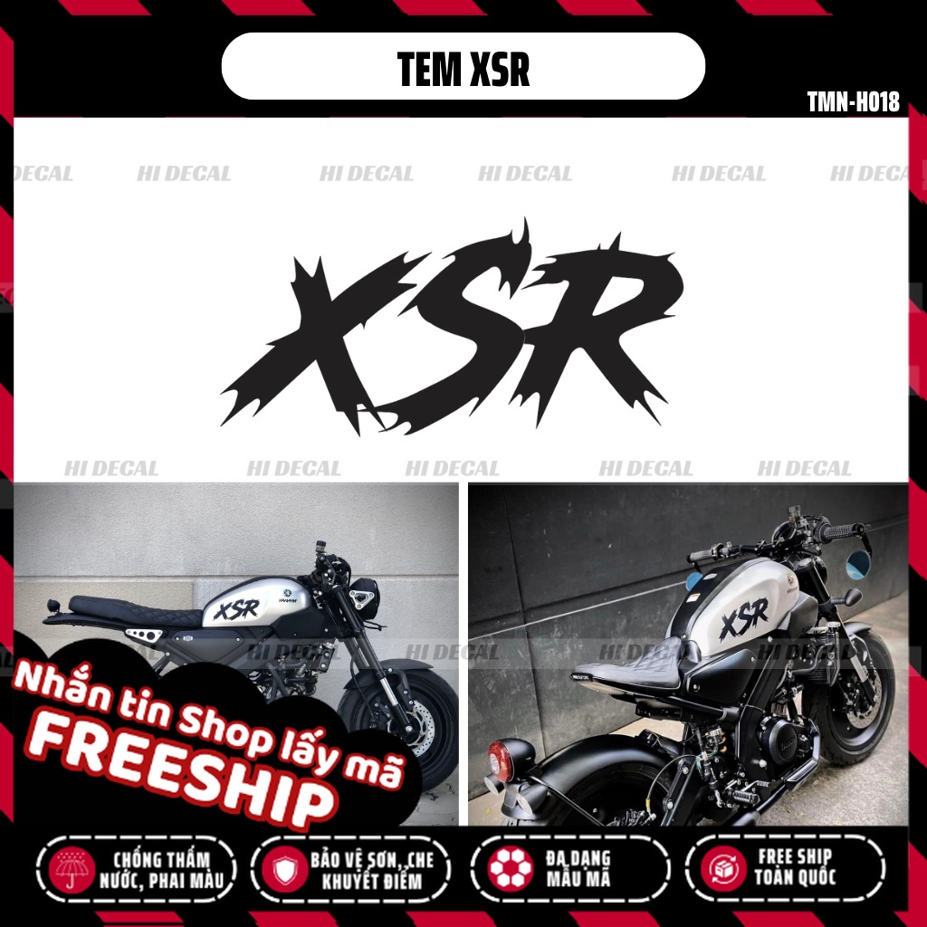 สติ๊กเกอร์สติ๊กเกอร์ XSR สําหรับรถยนต์ XSR 155 | TMN - 018 | รูปลอกกันน้ําและทนต่อการสึกหรอคุณภาพสูง