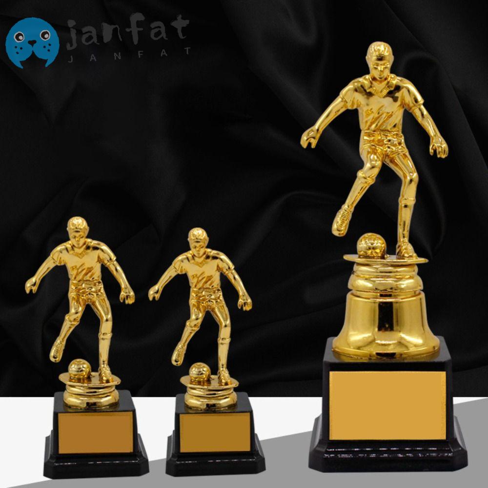 Janfat ถ้วยรางวัลฟุตบอล สีทอง ขนาดเล็ก ของเล่นสําหรับเด็ก
