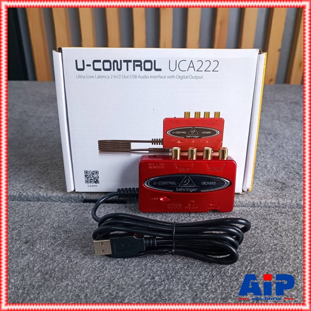 BEHRINGER UCA-222 USB Audio Interface ออดิโออินเตอร์เฟส ความละเอียด 24-bit/192kHz พร้อมปรีไมค์ 2 Input / 2 Output UCA...