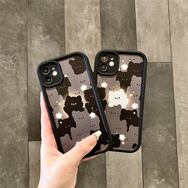 เคสโทรศัพท์มือถือแบบนิ่ม ลายแมวขาวดํา JT129YH สําหรับ OPPO reno 4 5 6 7 se 8 9 10 PRO 4z 5z 7z 8z 8T 5G reno5F reno4Z reno5Z reno7Z reno8Z 5G reno10 PRO+