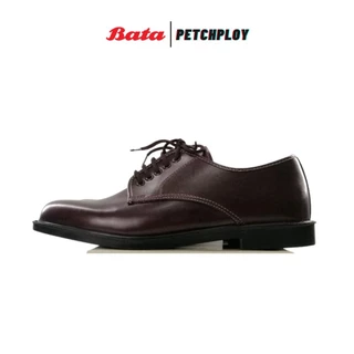 Bata คัชชูหนัง สีน้ำตาล แบบผูกเชือก บาจาของแท้ รองเท้าทางการ รุ่น 4782