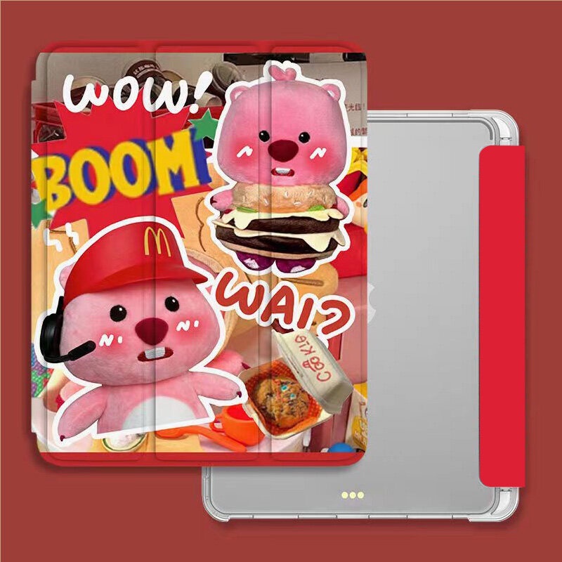 เคสไอแพด สําหรับ Air5/Air3/Air4+Pro11+mini6/mini4/mini5+Air1/2 gen10/gen7/gen8/gen5 ลูกหมูน้อยน่ารัก ราคา ถูกที่สุด ดีลบีเคเค แกลเลอรีภาพที่ 3