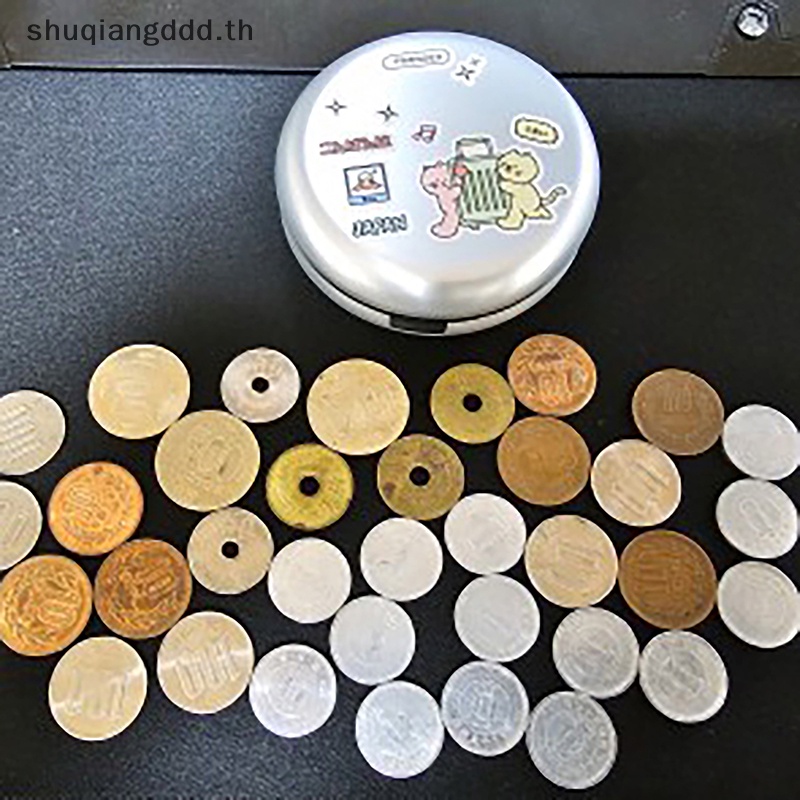 <Shuqiangdd.th> 1PC ใหม่เหรียญคอลเลกชันกระเป๋าสตางค์ผู้ถือสําหรับรถยนต์เหรียญเปลี่ยนผู้ถือญี่ปุ่นเหรียญกล่องเก็บพลาสติก.