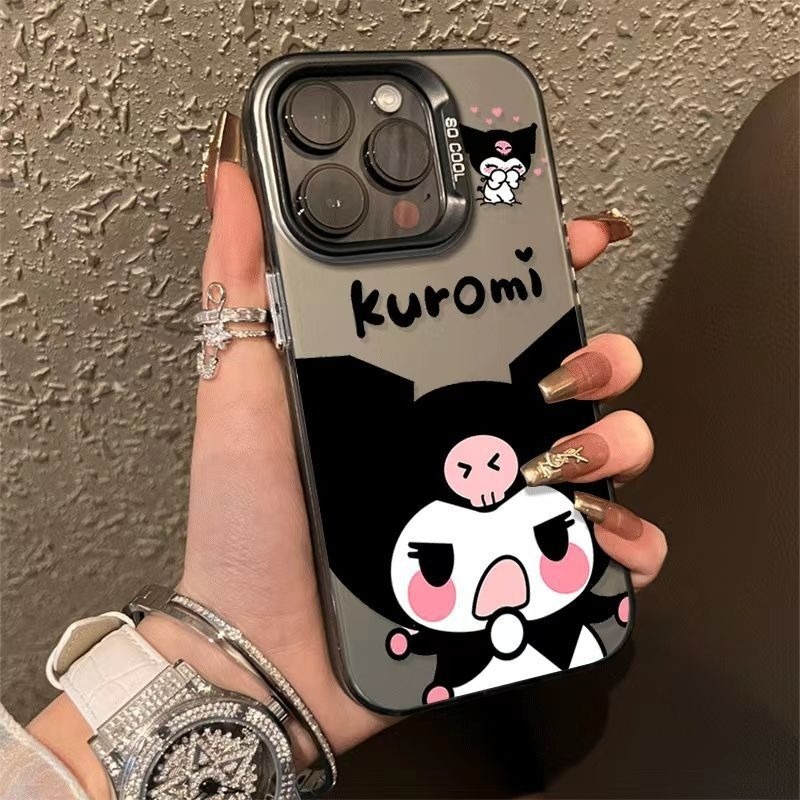เคสโทรศัพท์มือถือแบบแข็ง สองชั้น ลายการ์ตูน kuromi หลากสี สําหรับ iPhone 15 14 13 12 11 pro max plus xs xr