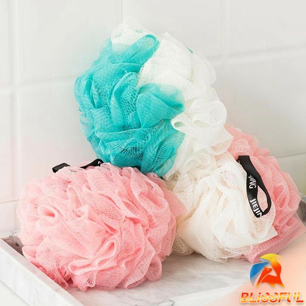 B.F  ใยขัดผิว สีทูโทน ใยขัดตัว   Body scrub Bath Lily