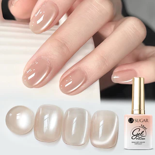 【Local】UR SUGAR แก้วลูกปัดแมวเจลแม่เหล็กแฟลชสีขาว Spar Nude เล็บเจลโปแลนด์แม่เหล็ก Galactic Effect 15ml