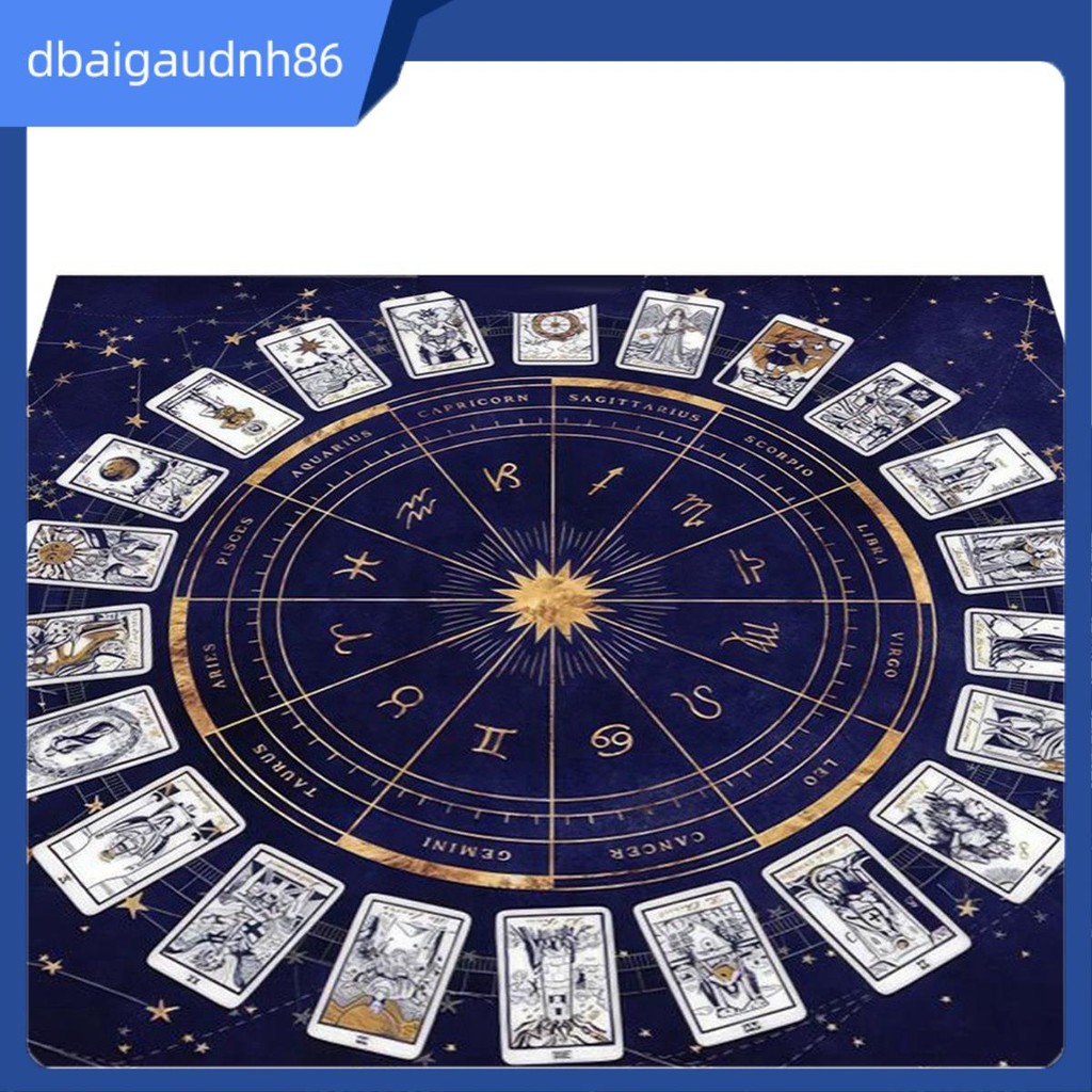 READY Stock ผ้าปูโต๊ะไพ่ทาโรต์ 1 ชิ้น, แผ่นรองการ์ด Fortune Telling, แผ่นรองผ้าเกมกระดาน, เกมกระดานโพลีเอสเตอร์ตกแต่ง Tableclot F