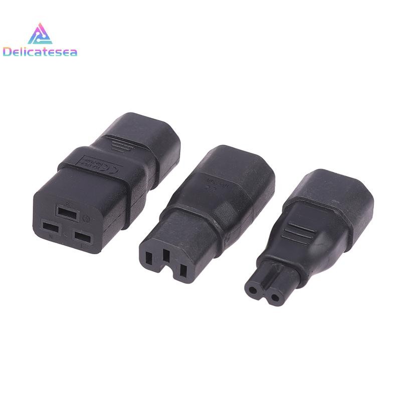 [Delicatesea] Ups PDU ชายหญิง EU US ปลั๊กไฟอะแดปเตอร์ซ็อกเก็ต Universal IEC320 C13 C14 ถึง C5 C6 C7 C8 C19 C20 C21 แปลงเชื่อมต่อใหม่