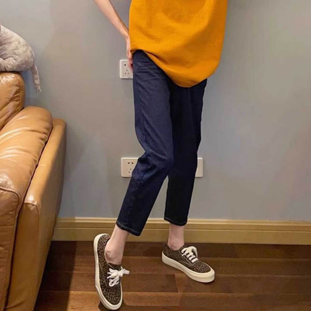 กางเกงยีนส์คนท้องขากระบอก สำหรับหน้าร้อนและฤดูใบไม้ร่วง - รูปที่ 2