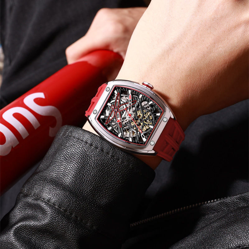 พร้อมส่งอัตโนมัติ Starry Sky Luminous Sports นาฬิกาผู้ชายอินเทรนด์ต้นฉบับ