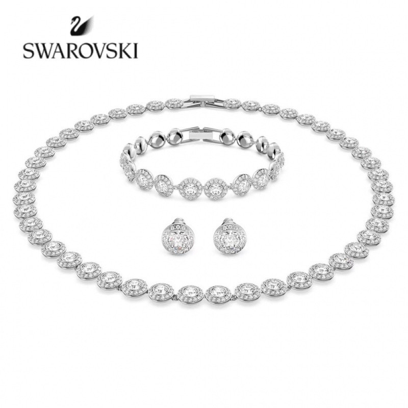 สร้อยคอ Swarovs เครื่องประดับผู้หญิงแฟชั่นโรแมนติก Ocean Heart จี้เพชร x120 วันหยุด 8EDT