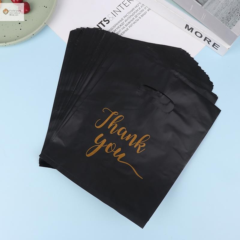 ปลาค็อด 100ชิ้นขอบคุณถุงของขวัญพลาสติกถุงขนมแต่งงานกระเป๋าช้อปปิ้ง ค มาถึง กระเป๋าแต่งงานงานเลี้ยงวันเกิดตกแต่งใหม่ - รูปที่ 2