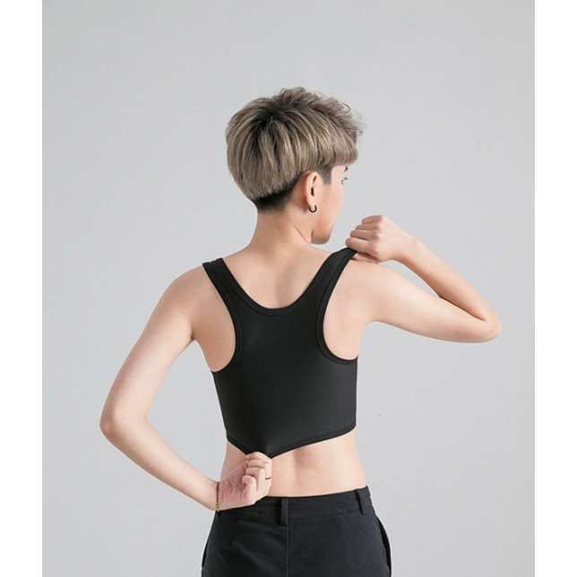 (มีส่งด่วนใน กทม.)ทอม🏳️‍🌈S-5XL เสื้อกล้ามทอมครึ่งตัว ปุ่มด้านขวา Tom กางเกงชั้นในa17 - รูปที่ 2