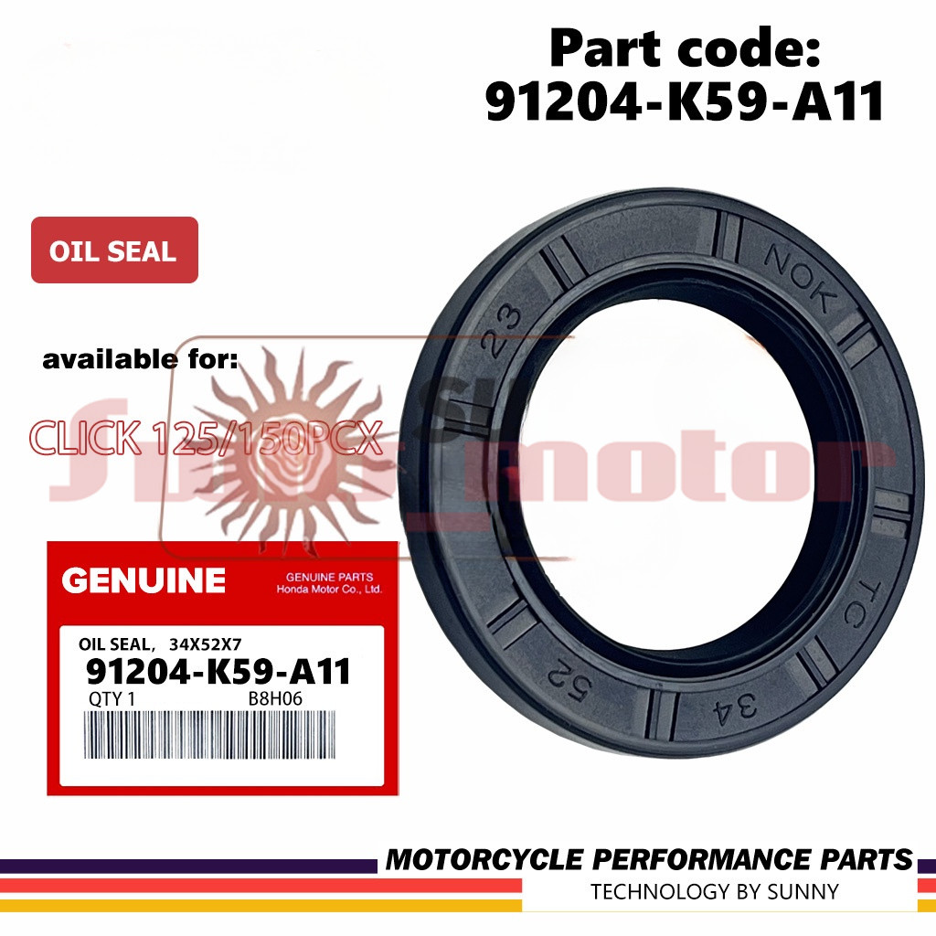 ซีลน้ํามัน 34X52X7 (91204-K59-A11) คลิก 125/150 PCX