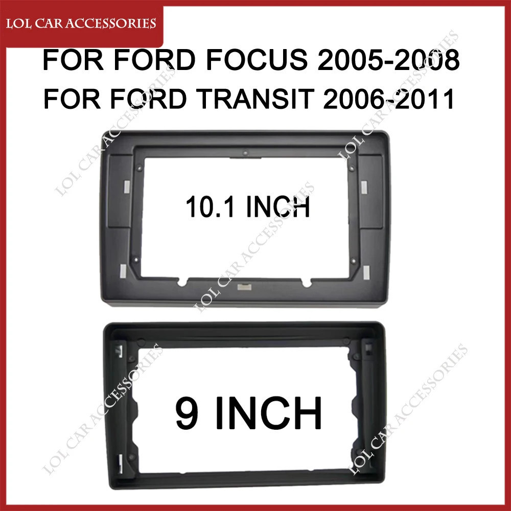 Lca 9 นิ้วสําหรับ Ford Focus/Transit 2006-2011 รถวิทยุสเตอริโอ Android MP5 ปลอกกรอบ 2 Din หัวหน่วย Fascia Dash Board Cover
