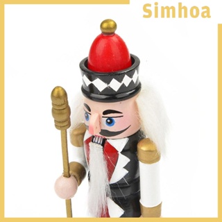 [SIMHOA] พร็อพแครกเกอร์ไม้ รูปหุ่นคริสต์มาส 4.72 นิ้ว สําหรับตกแต่งบ้าน เทศกาลคริสต์มาส 6 ชิ้น