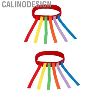 Calinodesign Catching Tail Game Props  Children Training Equipment Strong Competitive Interaction Red with 6 Tails for Kindergarten