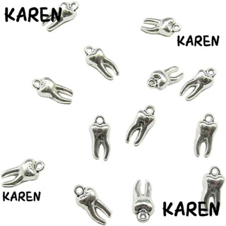 Karen จี้ฟันอัลลอย อัลลอย 7*15 มม. 30 ชิ้น สําหรับผู้หญิง