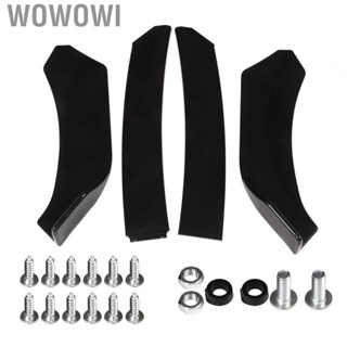 Wowowi Front Bumper Chin Splitter Stylish High Toughness Scratch Resistant Lip Spoiler ABS Bendable for Car