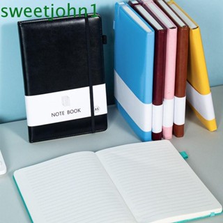 Sweetjohn สมุดโน้ตไดอารี่ ปกหนัง PU ขนาด A5 สีแคนดี้ สําหรับนักเรียน 100 แผ่น