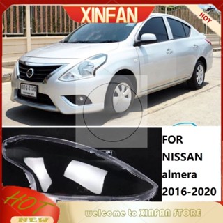 Xinfan ฝาครอบเลนส์ไฟหน้ารถยนต์ แบบเปลี่ยน สําหรับ Nissan Almera 2016 2017 2018 2019 2020