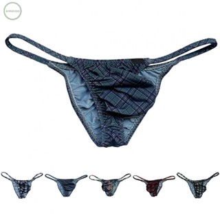 GORGEOUS~Men Stretchy Brief Underwear Pouch Briefs Print Panties Low Waist Thong Lingerie