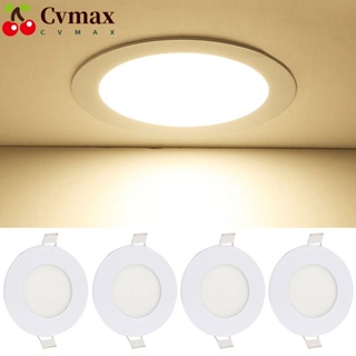 Cvmax แผงไฟเพดาน LED 1 ดวง ทรงกลม 3W-12W สีขาวนวล AC85-265V ทนทาน 2023